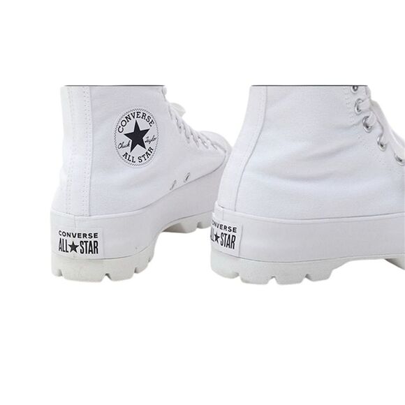 Converse Women's White Chuck Taylor All Star Lugged High Top Sneakers - 7 - Picture 2 of 9